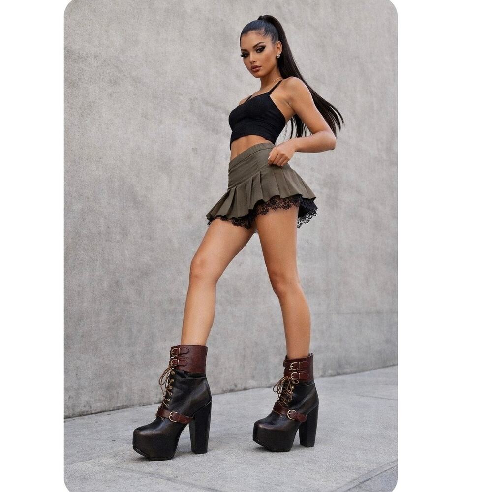 Miista Andee Italian Leather Platform Booties | Y2K Statement Heel